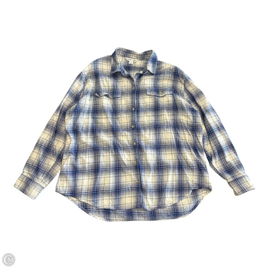 Top Long Sleeve By Old Navy In Blue & White, Size: Xl