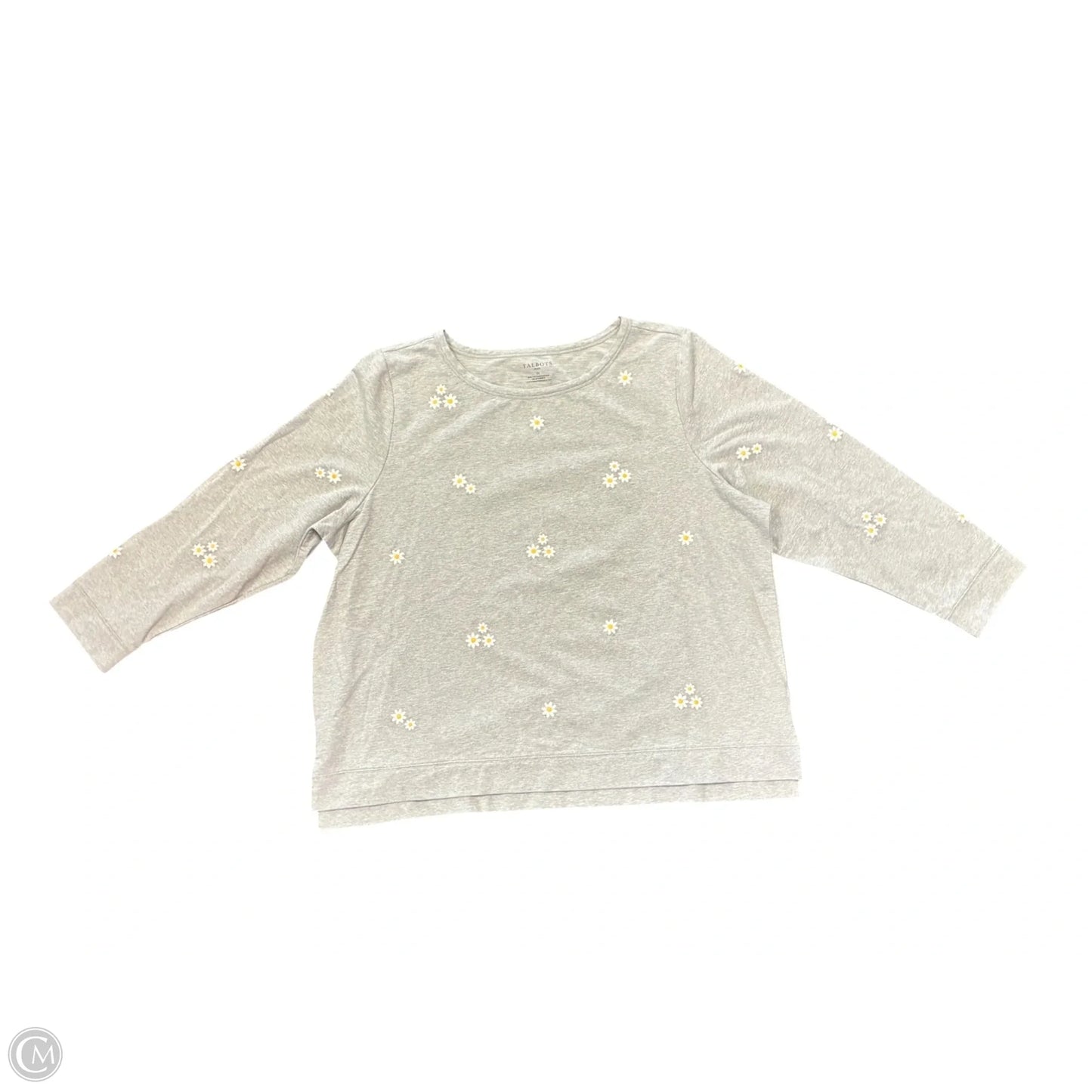 Sweatshirt Crewneck By Talbots In Grey, Size: 3x