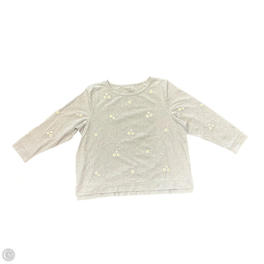 Sweatshirt Crewneck By Talbots In Grey, Size: 3x