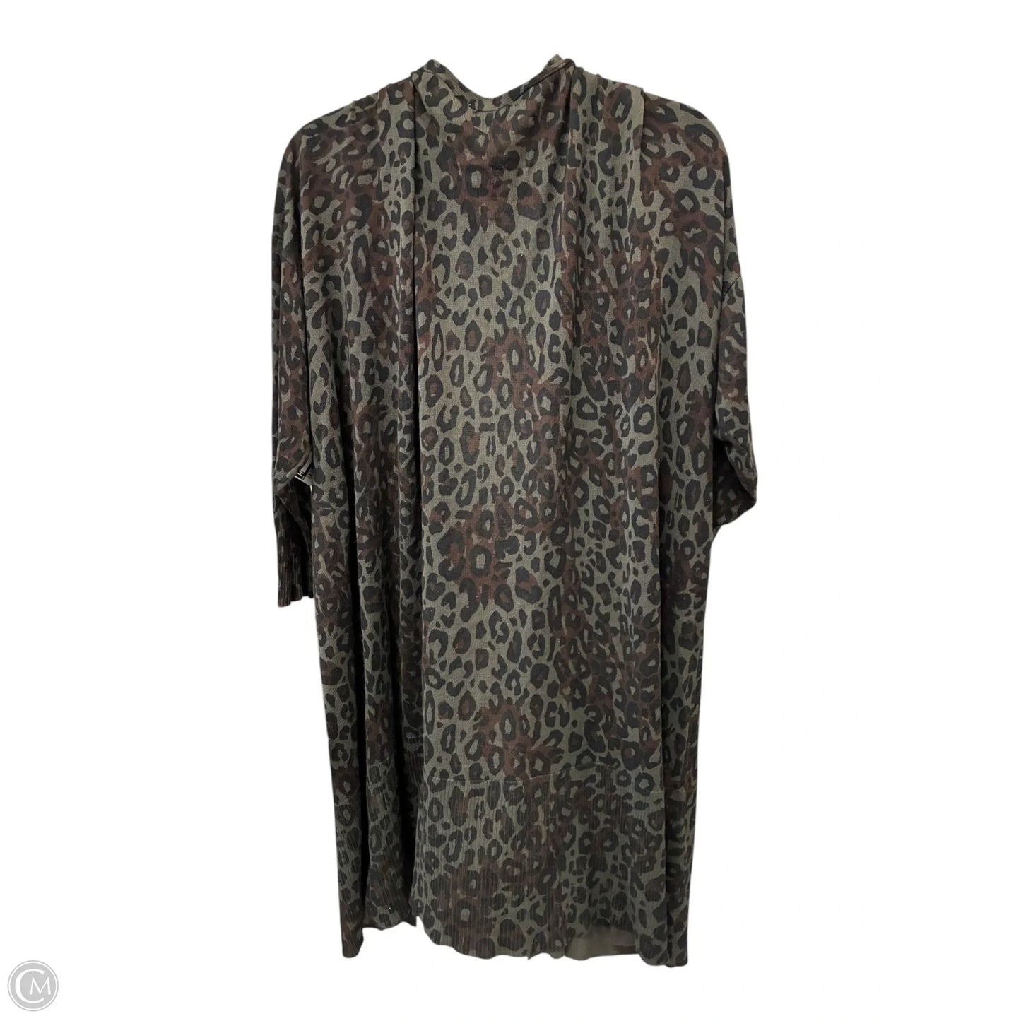 Cardigan By Terra & Sky In Animal Print, Size: 4x