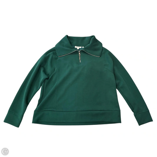 Sweatshirt Collar By Chicos In Green, Size: L