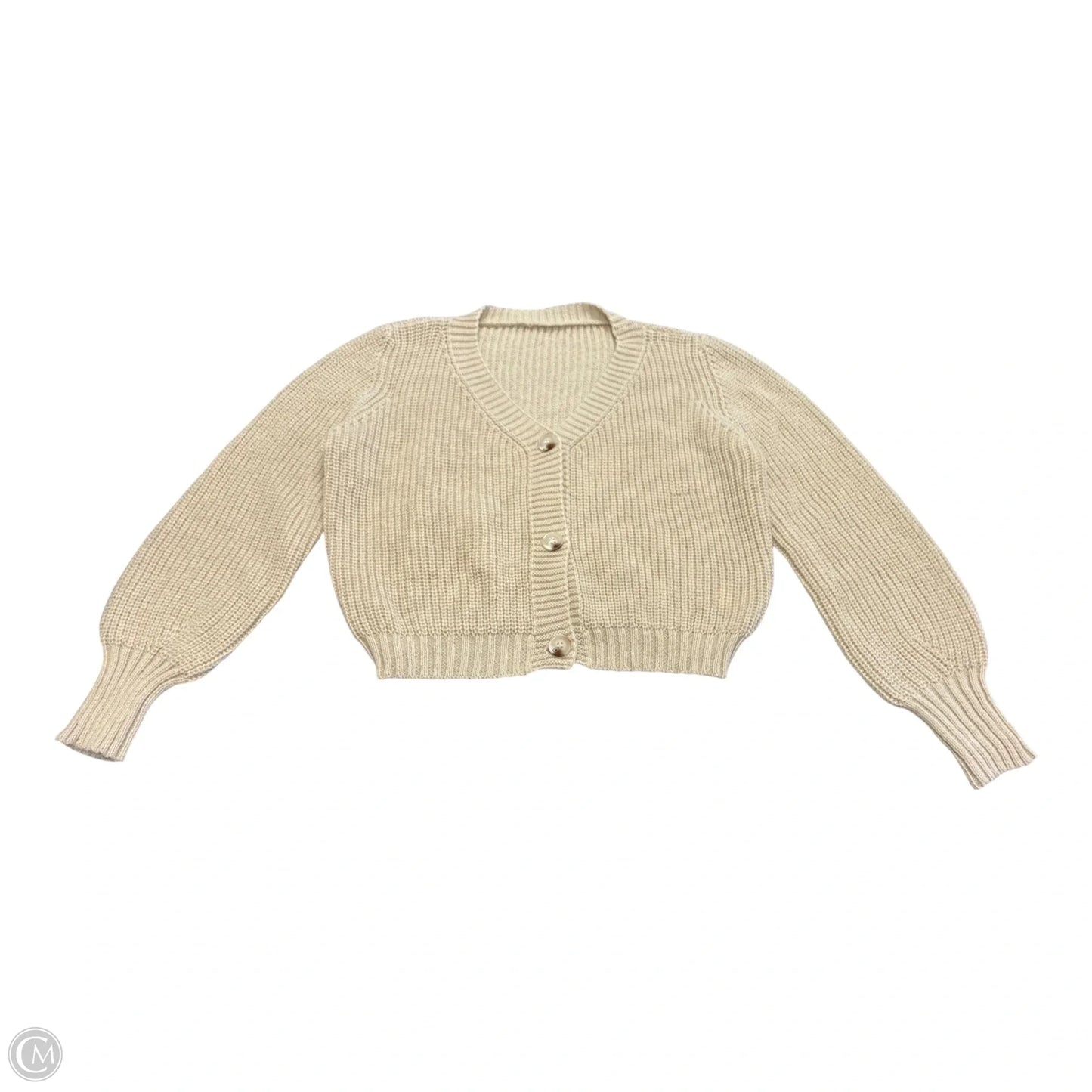 Sweater Cardigan By Cmf In Beige, Size: Xl