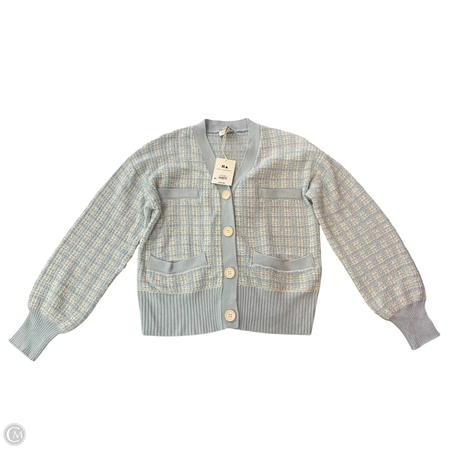 Cardigan By Free Assembly In Blue, Size: M