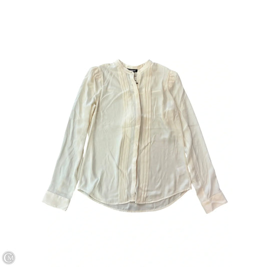 Blouse Long Sleeve By Express In Cream, Size: S