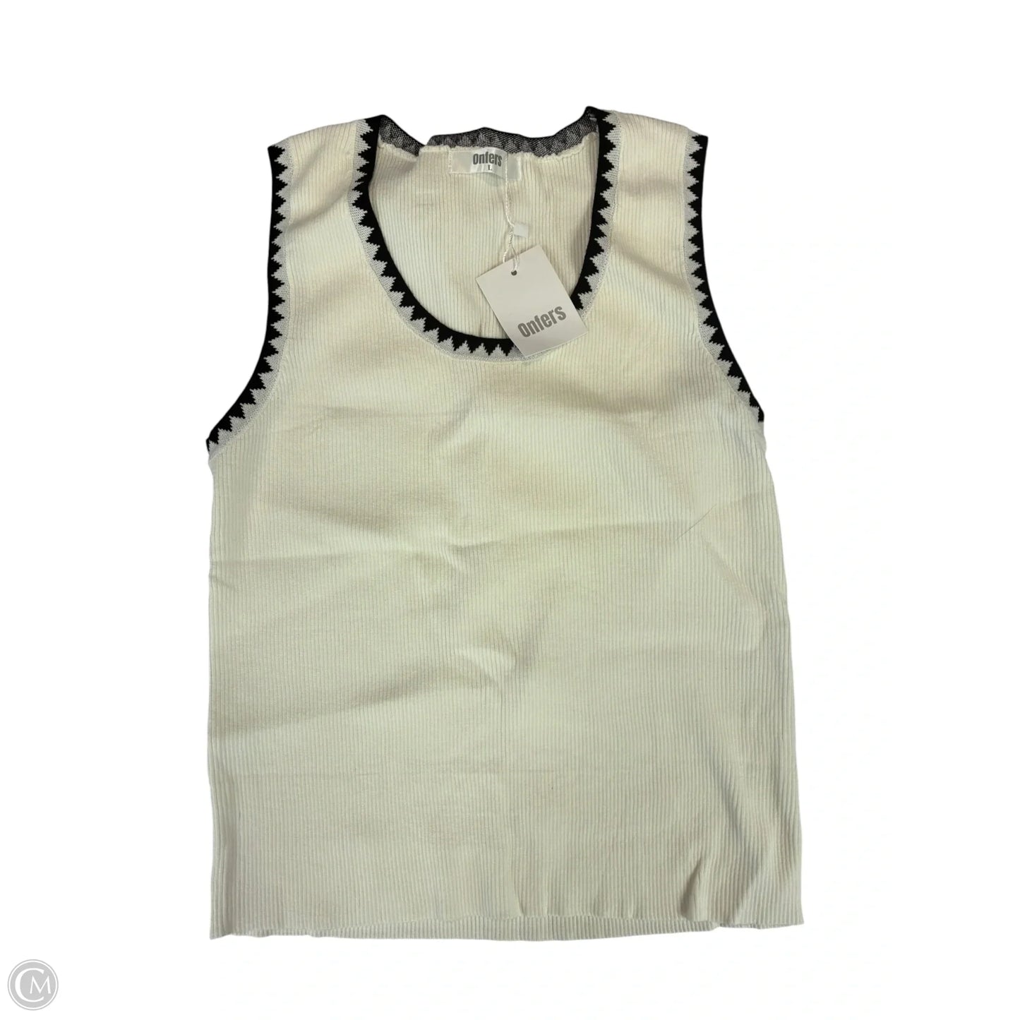 Top Sleeveless By Cmf In Cream, Size: L