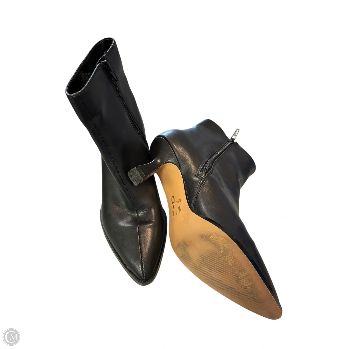 Boots Ankle Heels By Mix No 6 In Black, Size: 8