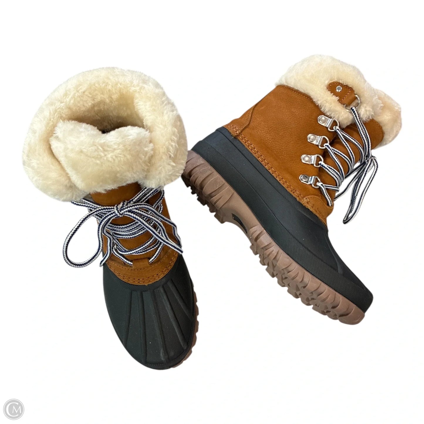 Boots Snow By J. Crew In Cream & Tan, Size: 7