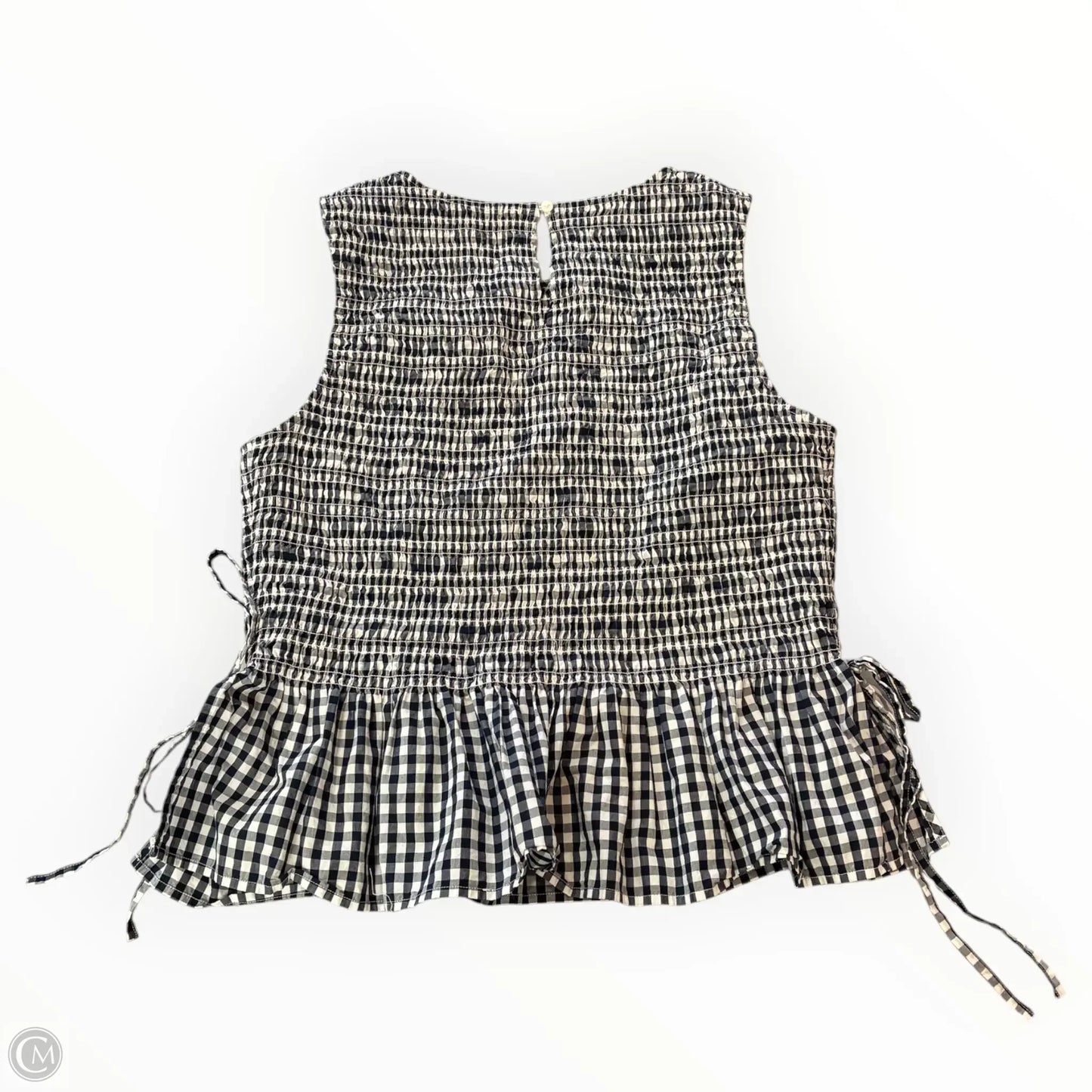 Top Sleeveless By Loft In Blue & White, Size: Xl