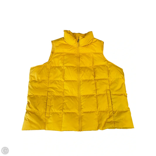 Vest Puffer & Quilted By Lands End In Yellow, Size: 3x