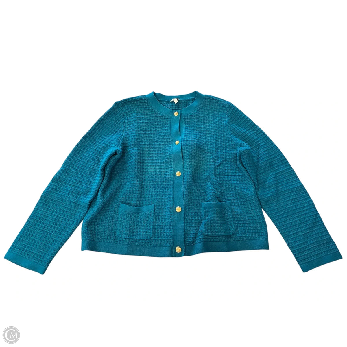 Cardigan By Talbots In Teal, Size: Xl