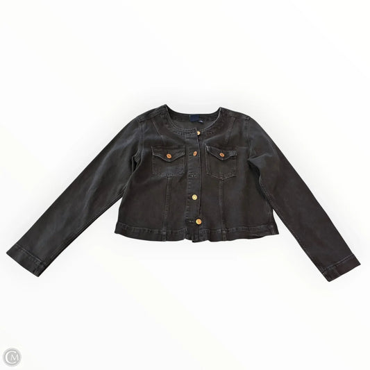 Jacket Denim By Gap In Black, Size: M