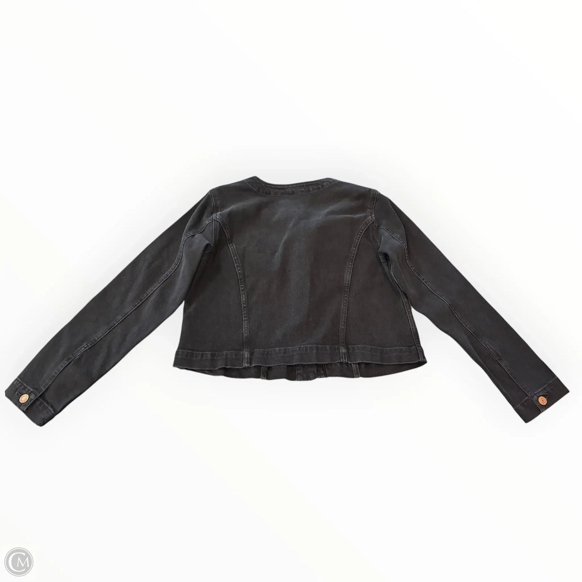 Jacket Denim By Gap In Black, Size: M
