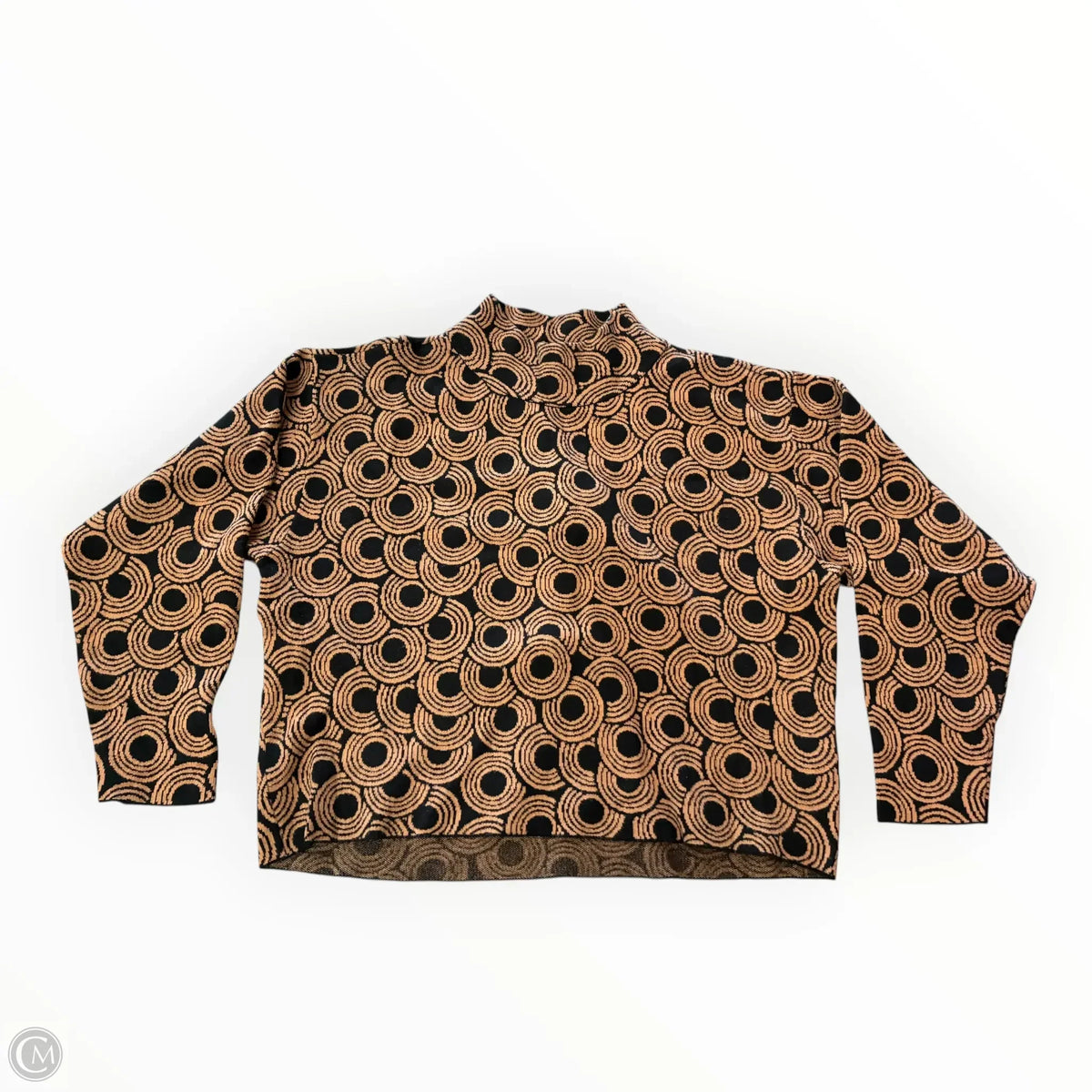 Sweater By Maeve In Black & Tan, Size: M