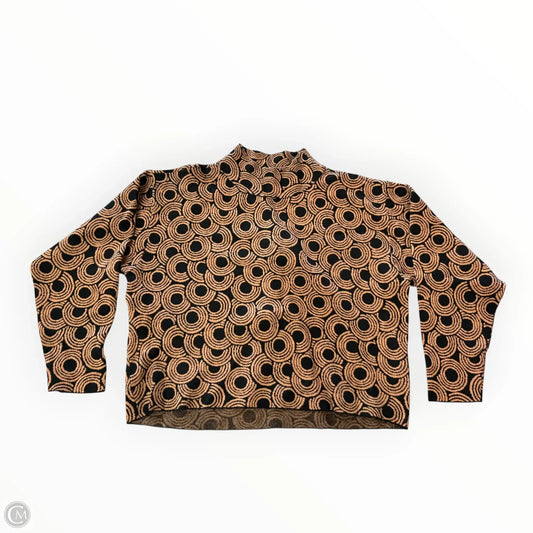 Sweater By Maeve In Black & Tan, Size: M