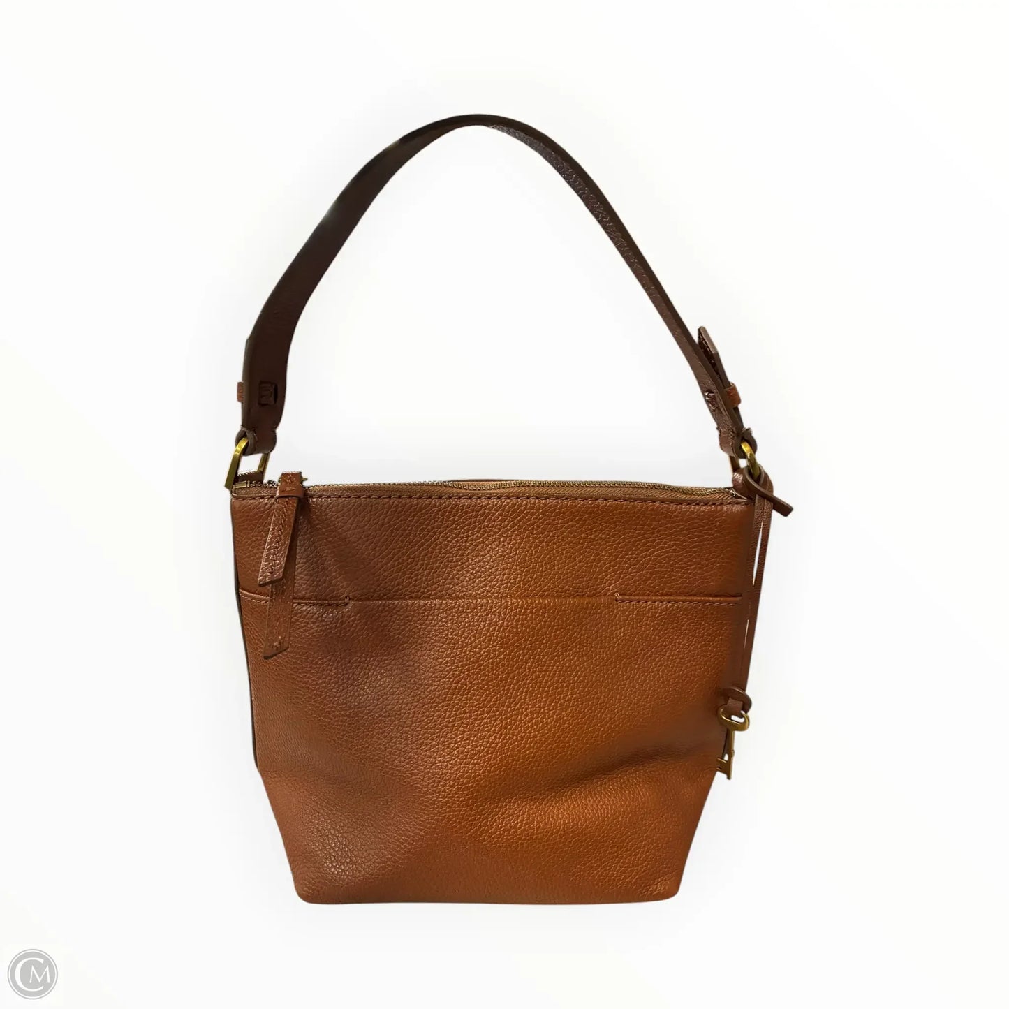Handbag Leather By Fossil, Size: Small