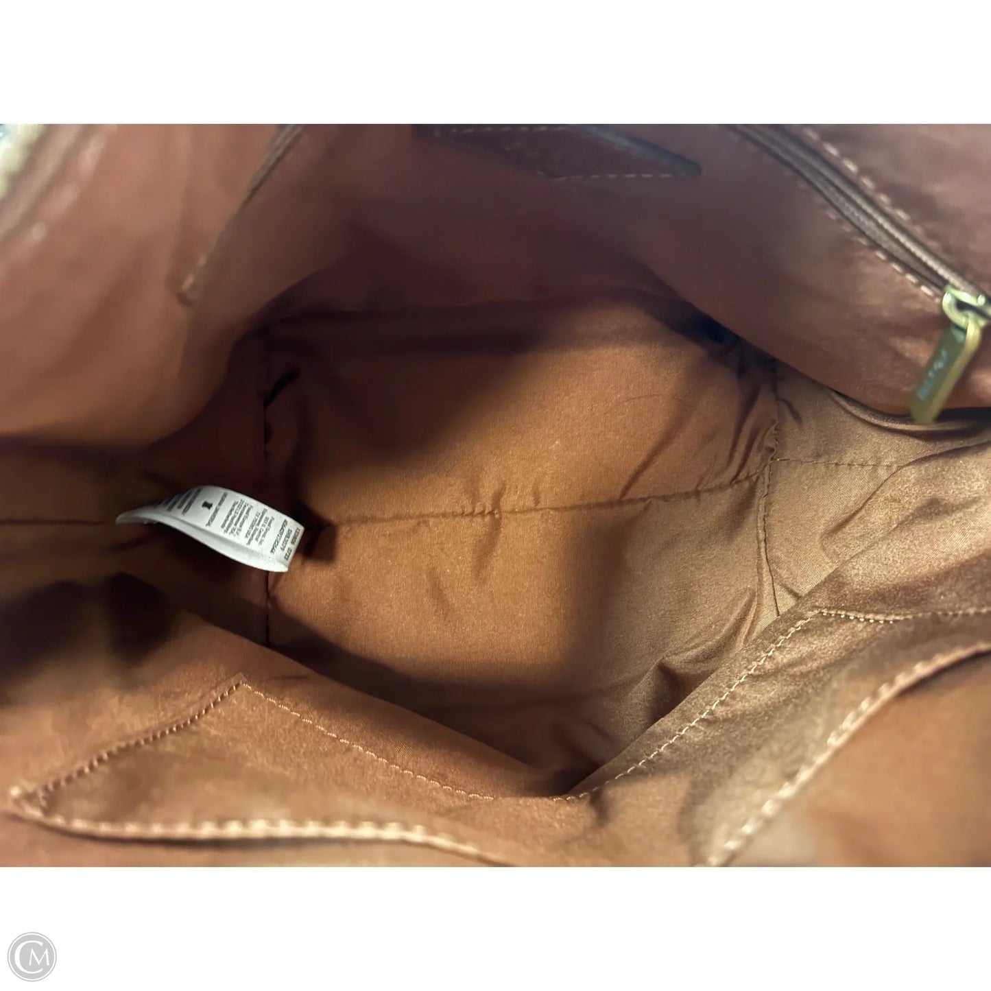 Handbag Leather By Fossil, Size: Small