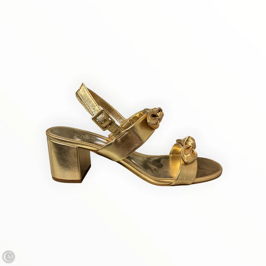 Sandals Heels Block By J. Crew In Gold, Size: 9