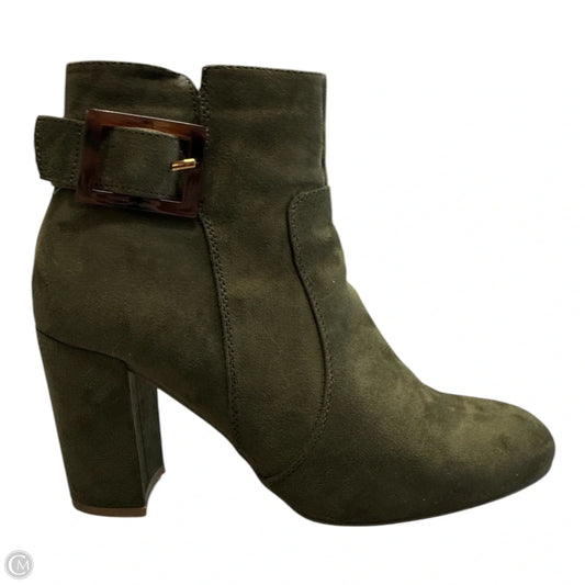 Boots Ankle Heels By Cato In Green, Size: 9