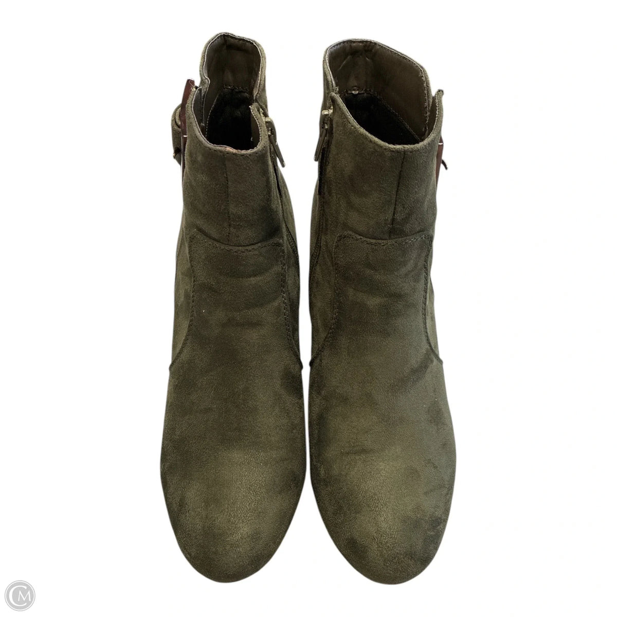 Boots Ankle Heels By Cato In Green, Size: 9