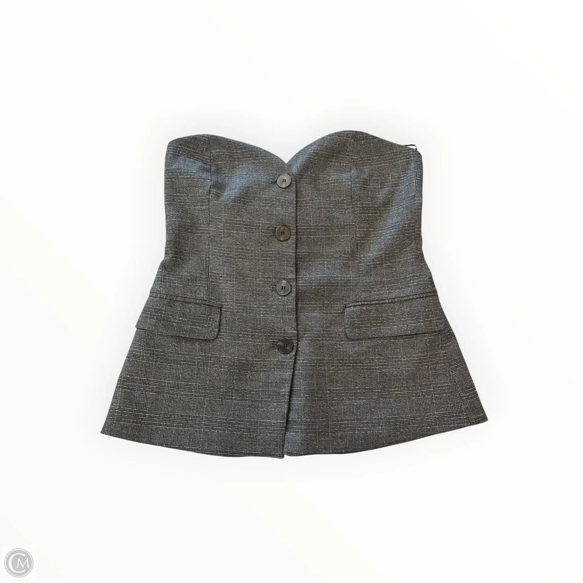 Top Sleeveless By Zara In Grey, Size: M