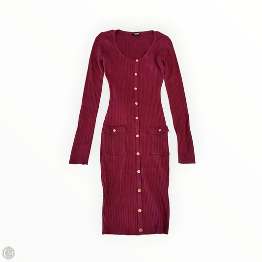 Dress Sweater By Fashion Nova In Red, Size: S