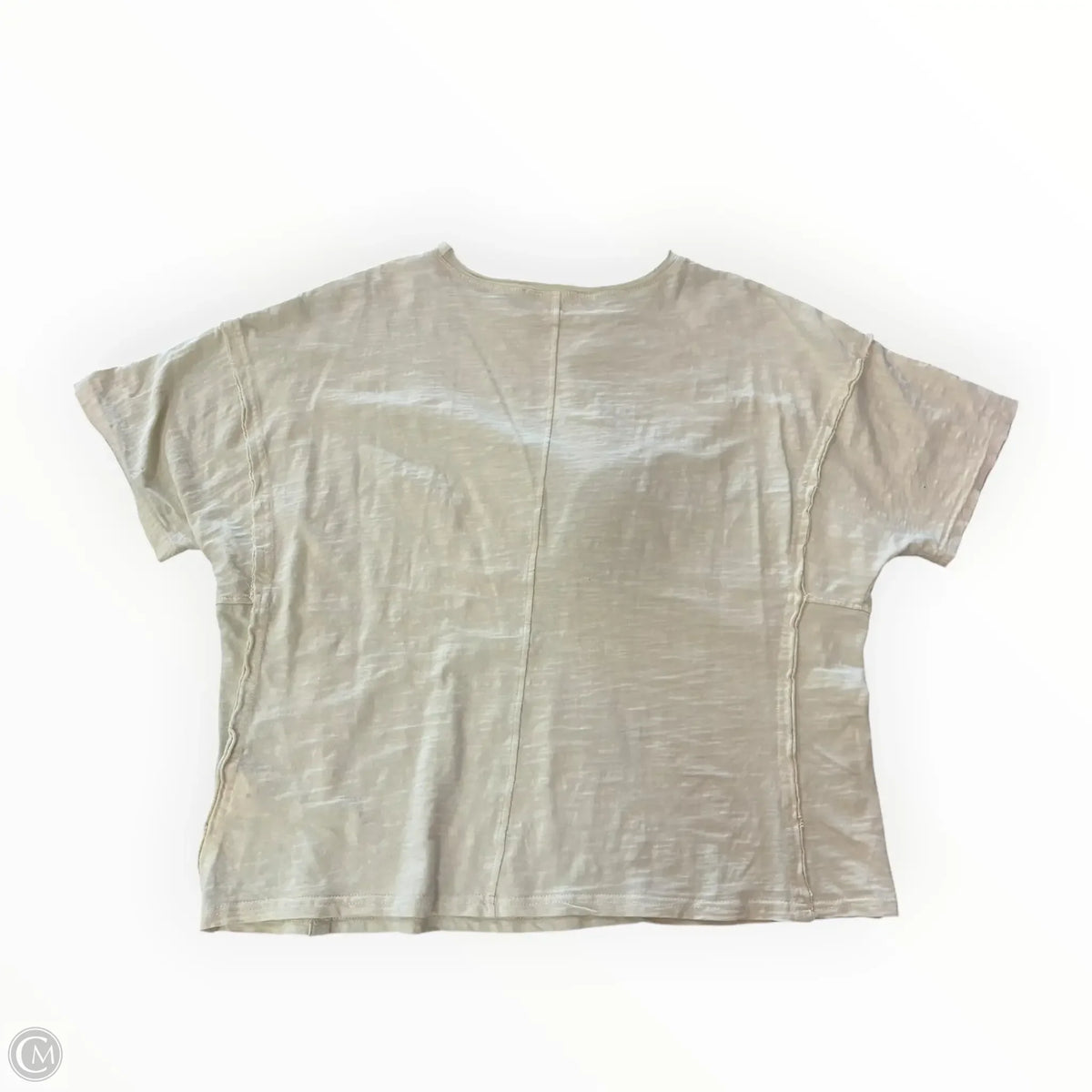 Top Short Sleeve By Haptics In Cream, Size: L