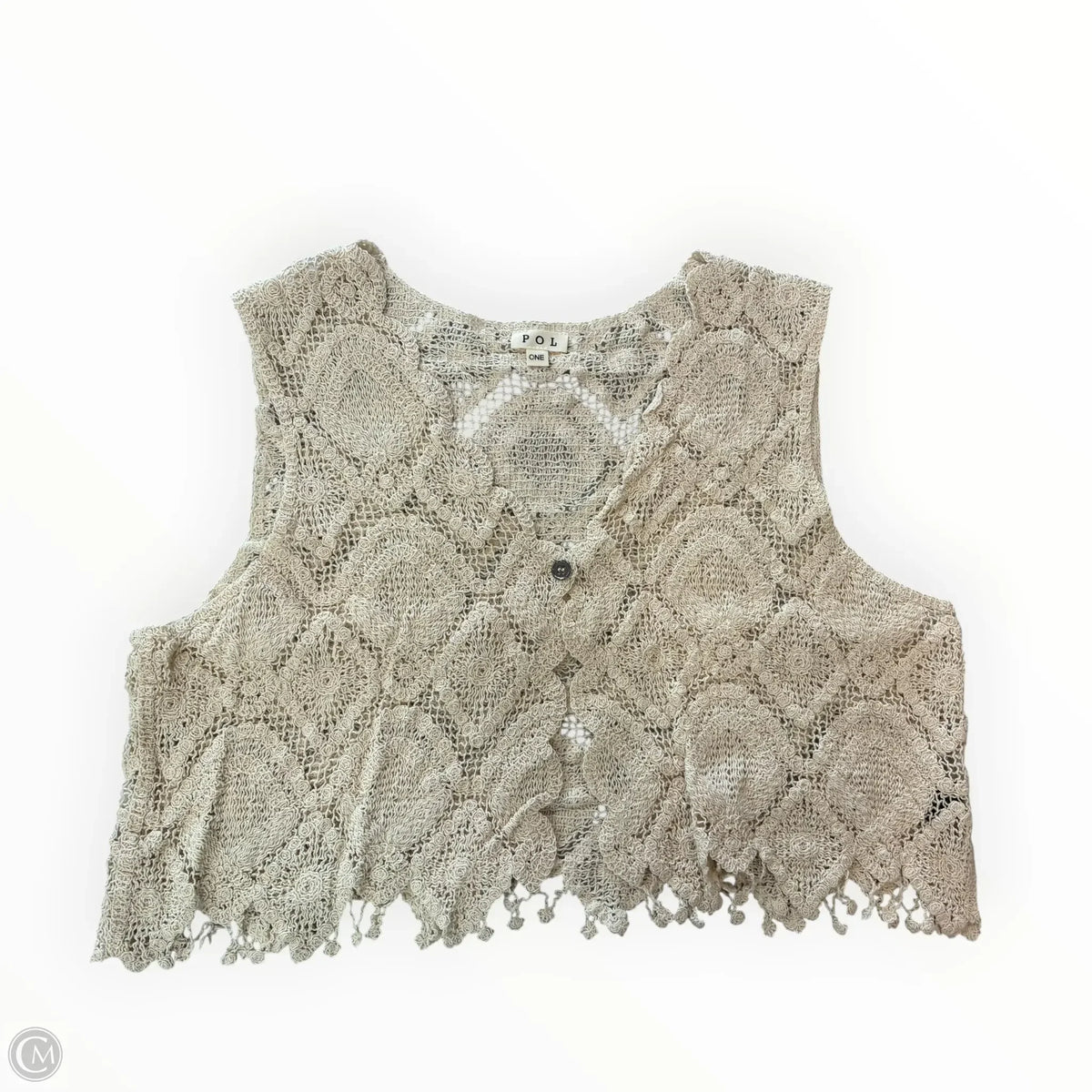 Vest Other By Pol In Beige, Size: Onesize