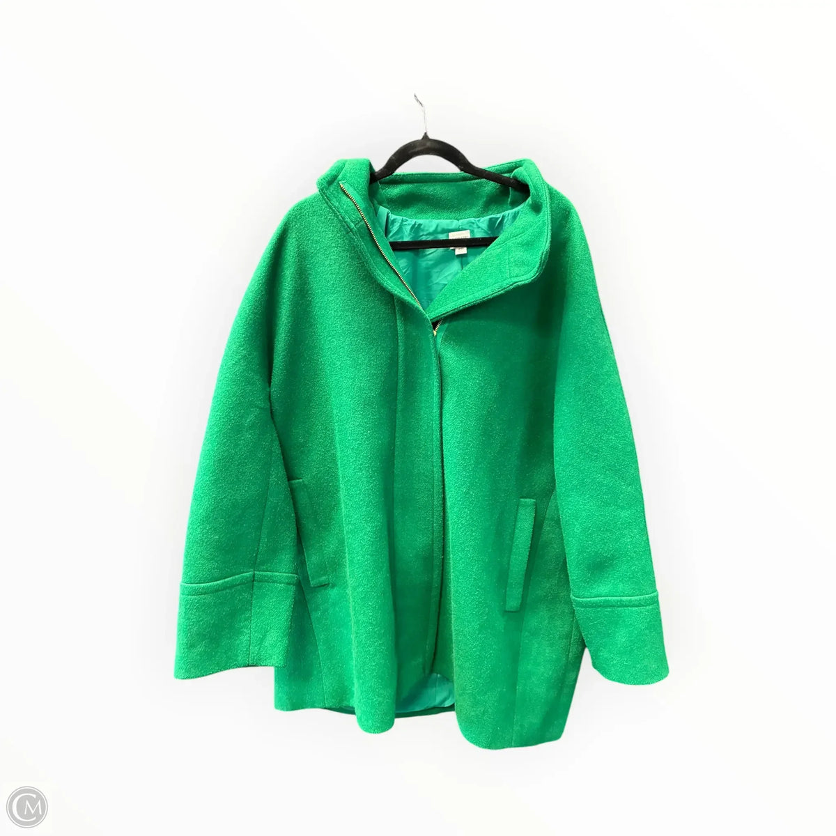 Coat Wool By J. Crew In Green, Size: 1x