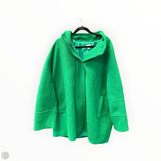 Coat Wool By J. Crew In Green, Size: 1x