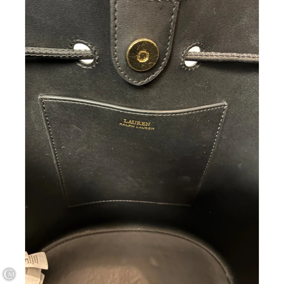 Handbag Leather By Ralph Lauren, Size: Medium