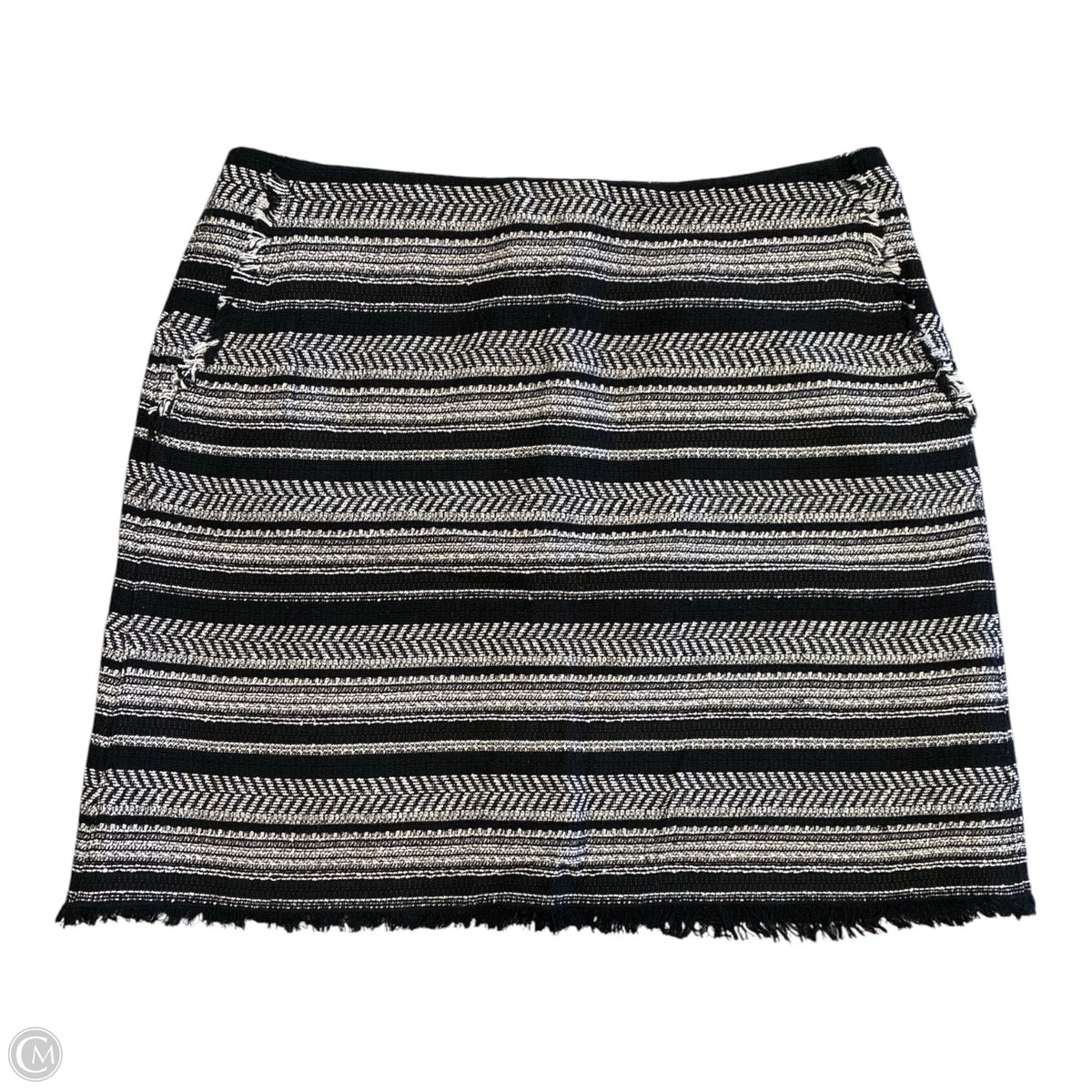 Skirt Mini & Short By Loft In Black & White, Size: 8