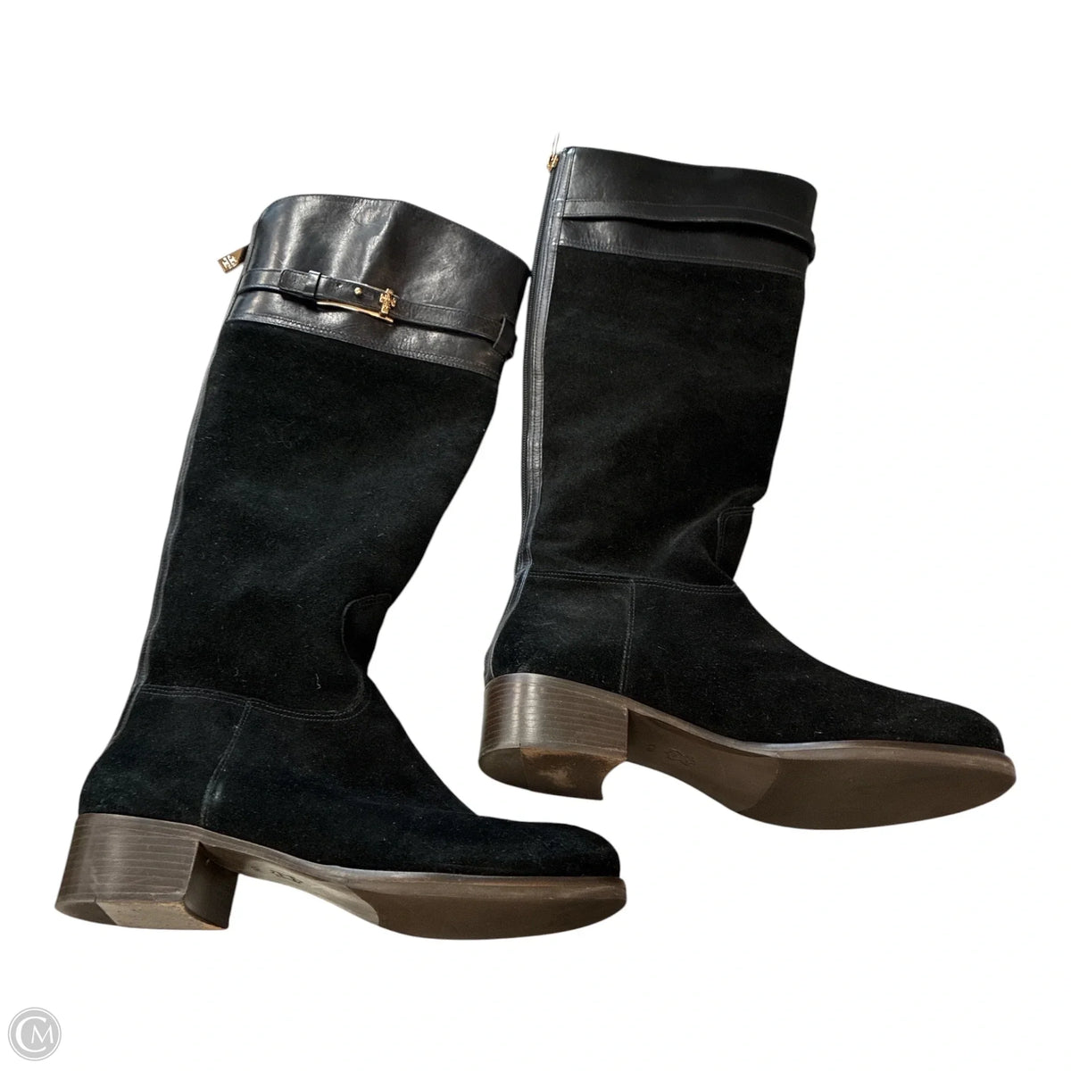 Boots Designer By Tory Burch In Black, Size: 10