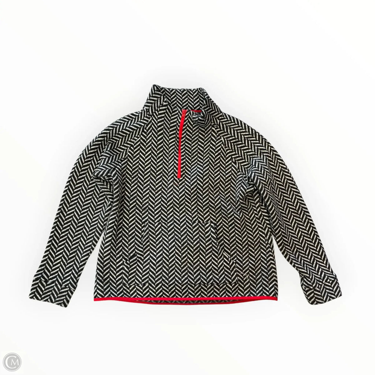 Sweater By Talbots In Black & Grey, Size: L