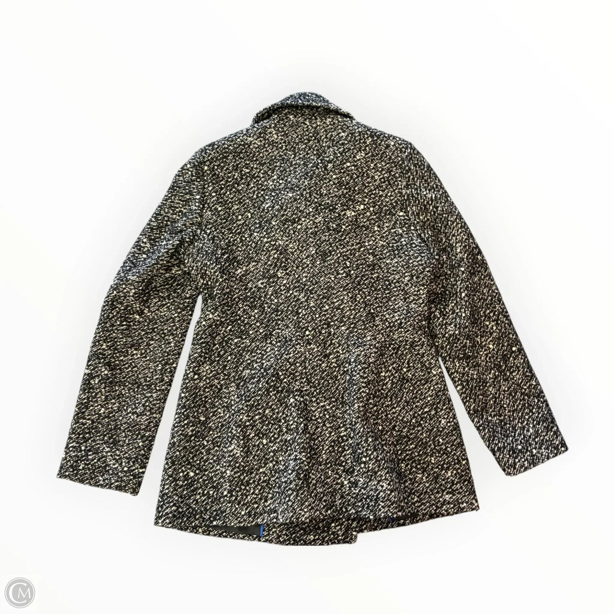 Coat Wool By Calvin Klein In Black & White, Size: S