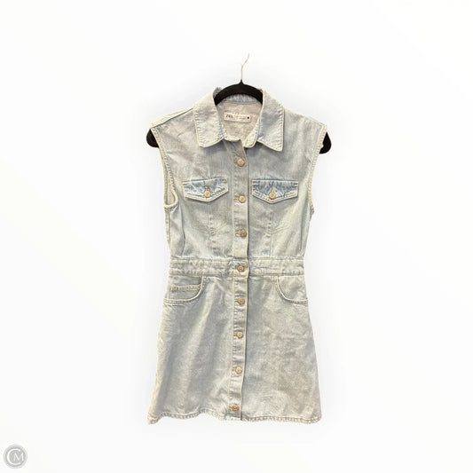 Dress Casual Short By Zara In Blue Denim, Size: S