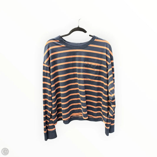 Top Long Sleeve By Evereve In Blue & Brown, Size: Xl