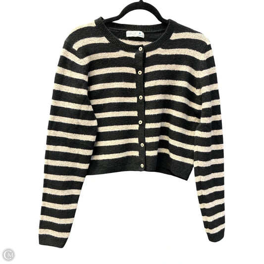 Sweater Cardigan By Primark In Black & Tan, Size: M
