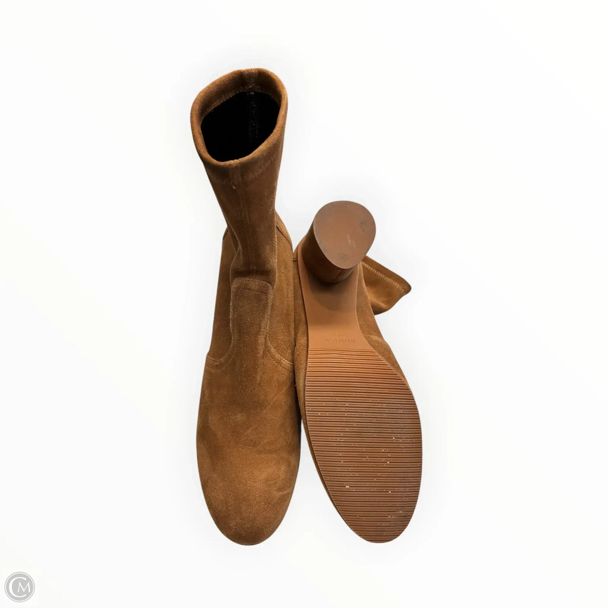 Boots Designer By Stuart Weitzman In Brown, Size: 8