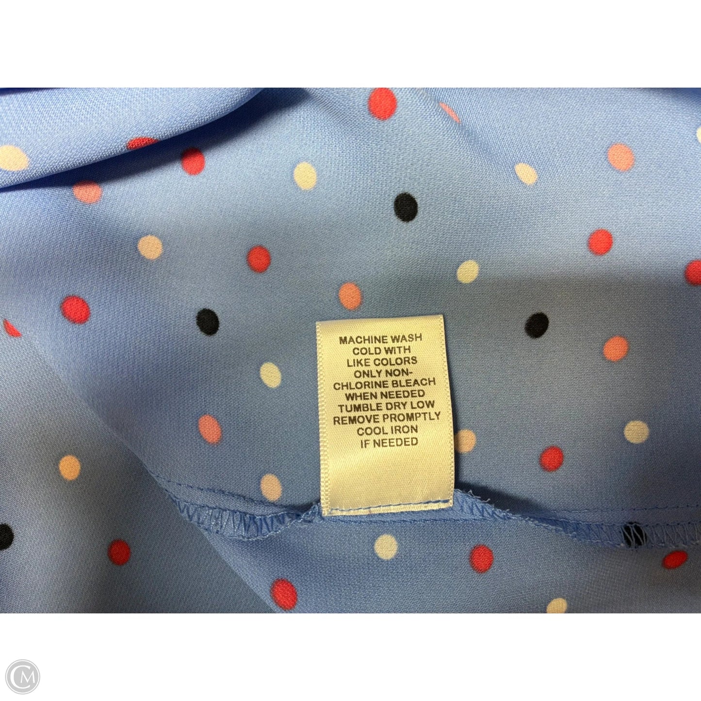 Blouse Short Sleeve By Elle In Blue, Size: S