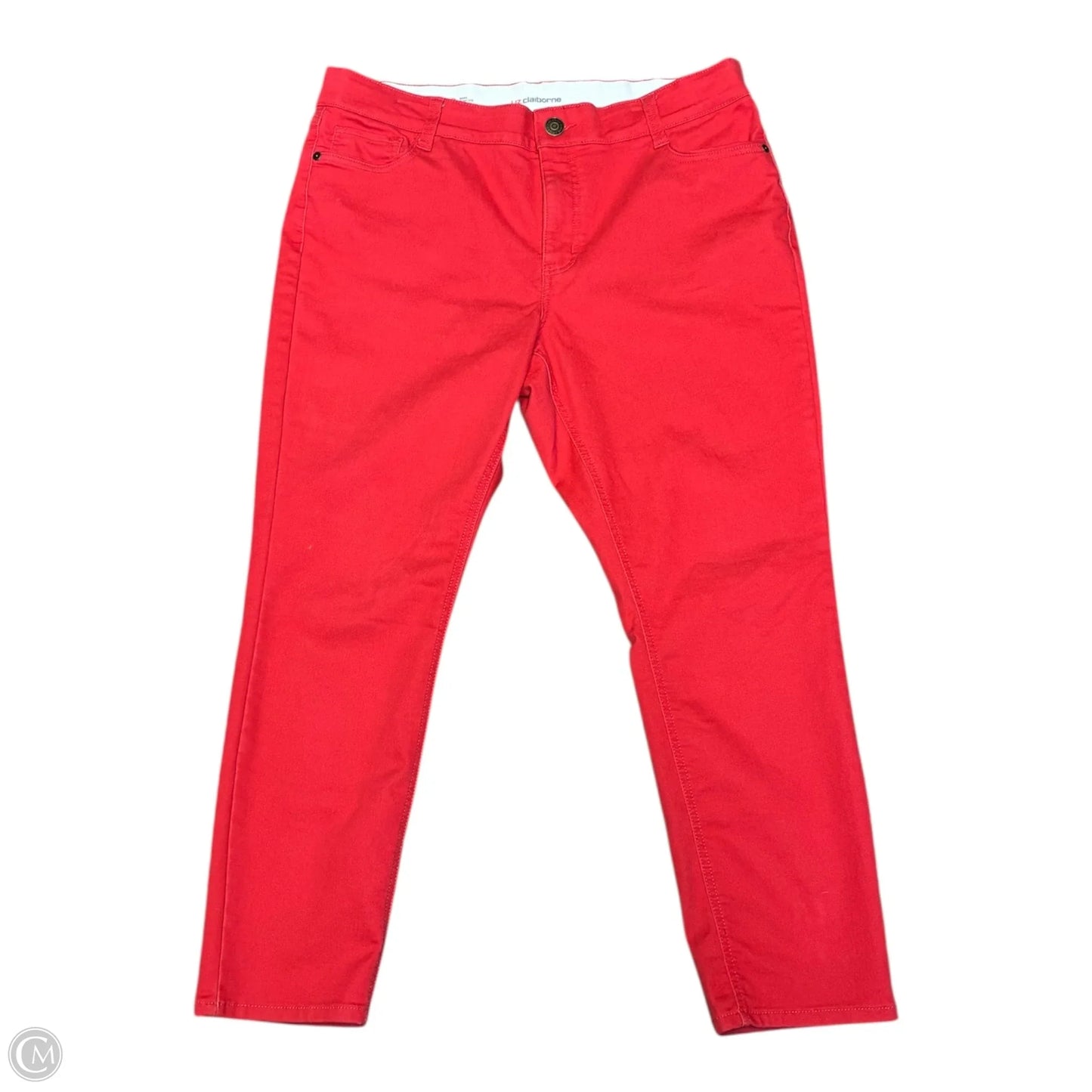 Jeans Straight By Liz Claiborne In Red, Size: 16