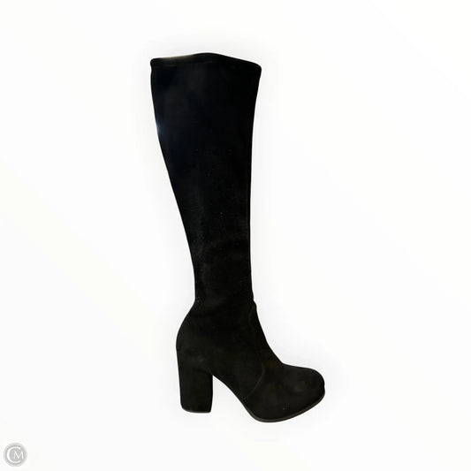 Boots Luxury Designer By Prada In Black, Size: 7.5