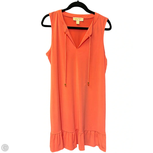 Dress Designer By Michael Kors In Peach, Size: L