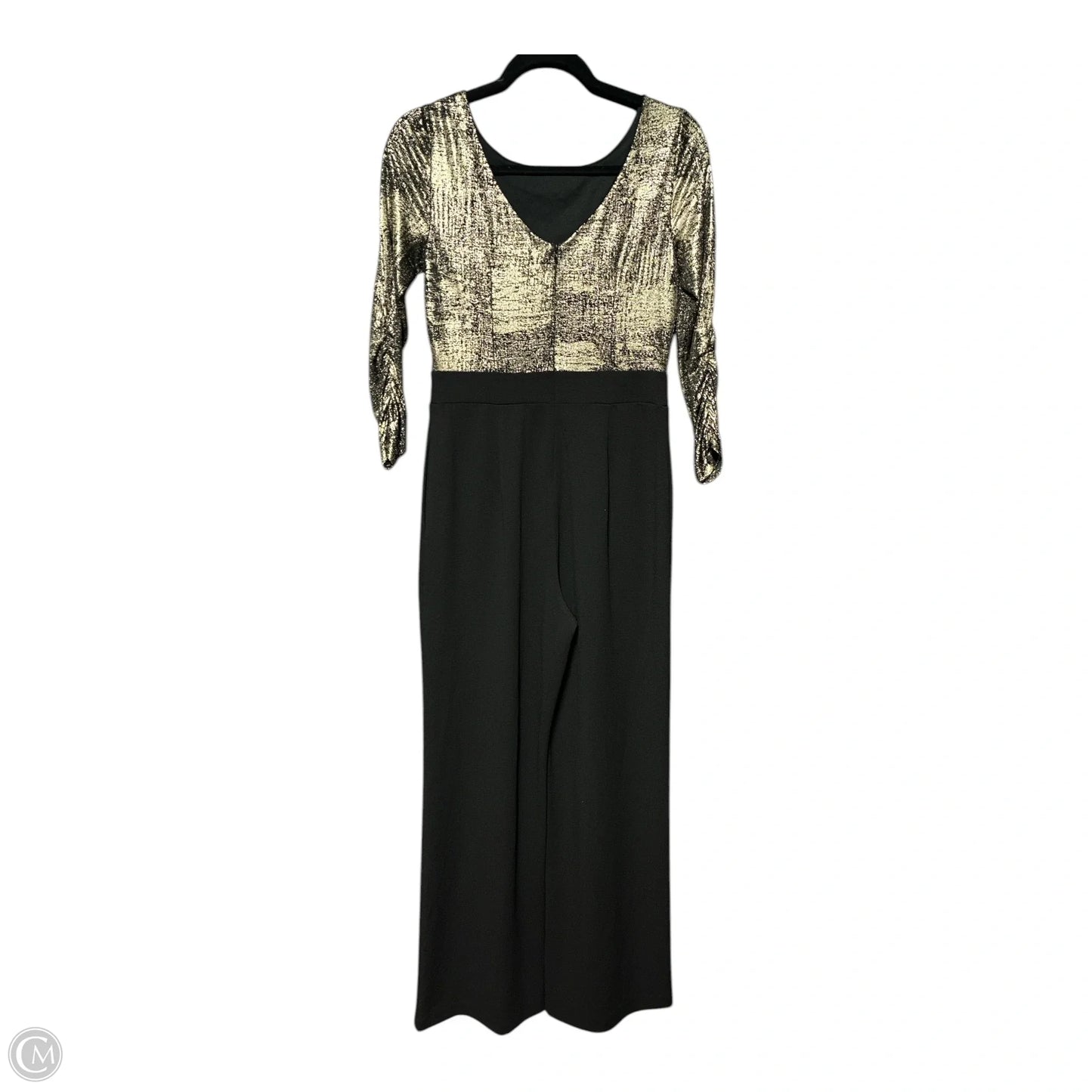 Jumpsuit By Vince Camuto In Black & Gold, Size: 2