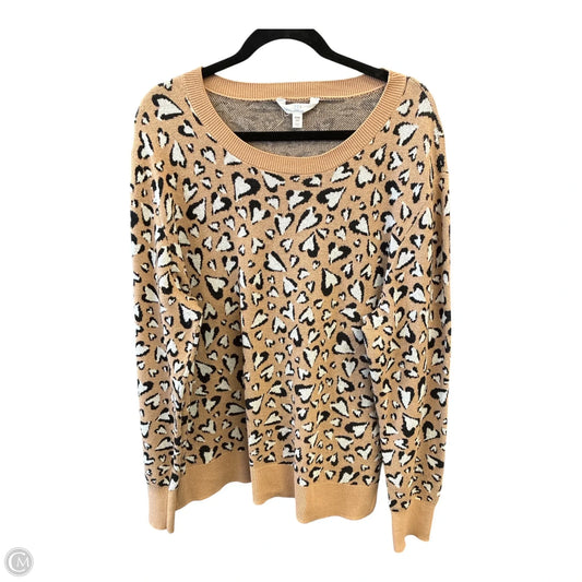 Sweater By Time And Tru In Animal Print, Size: 3x
