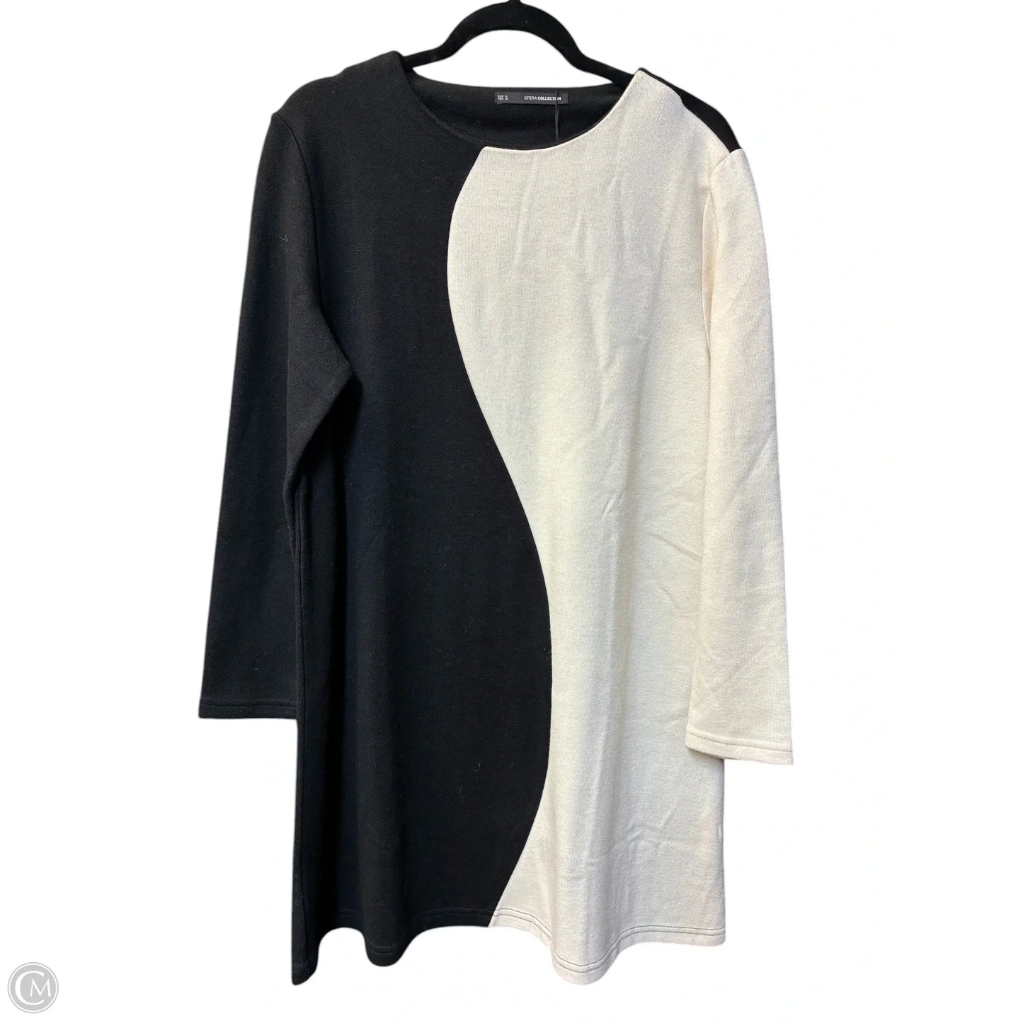 Dress Sweater By Clothes Mentor In Black & Cream, Size: Xl