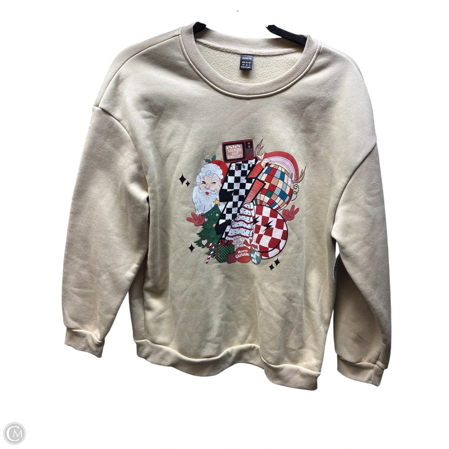 Sweatshirt Crewneck By Shein In Tan, Size: Xs