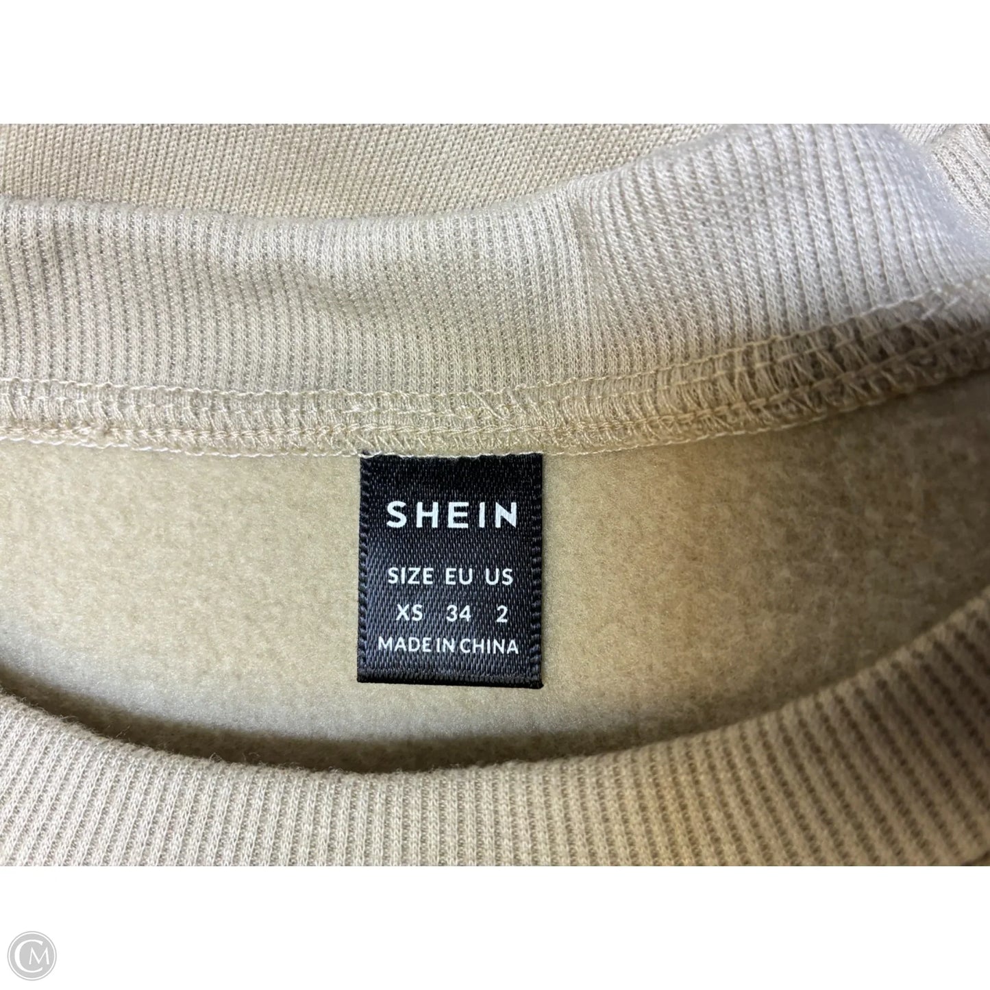 Sweatshirt Crewneck By Shein In Tan, Size: Xs