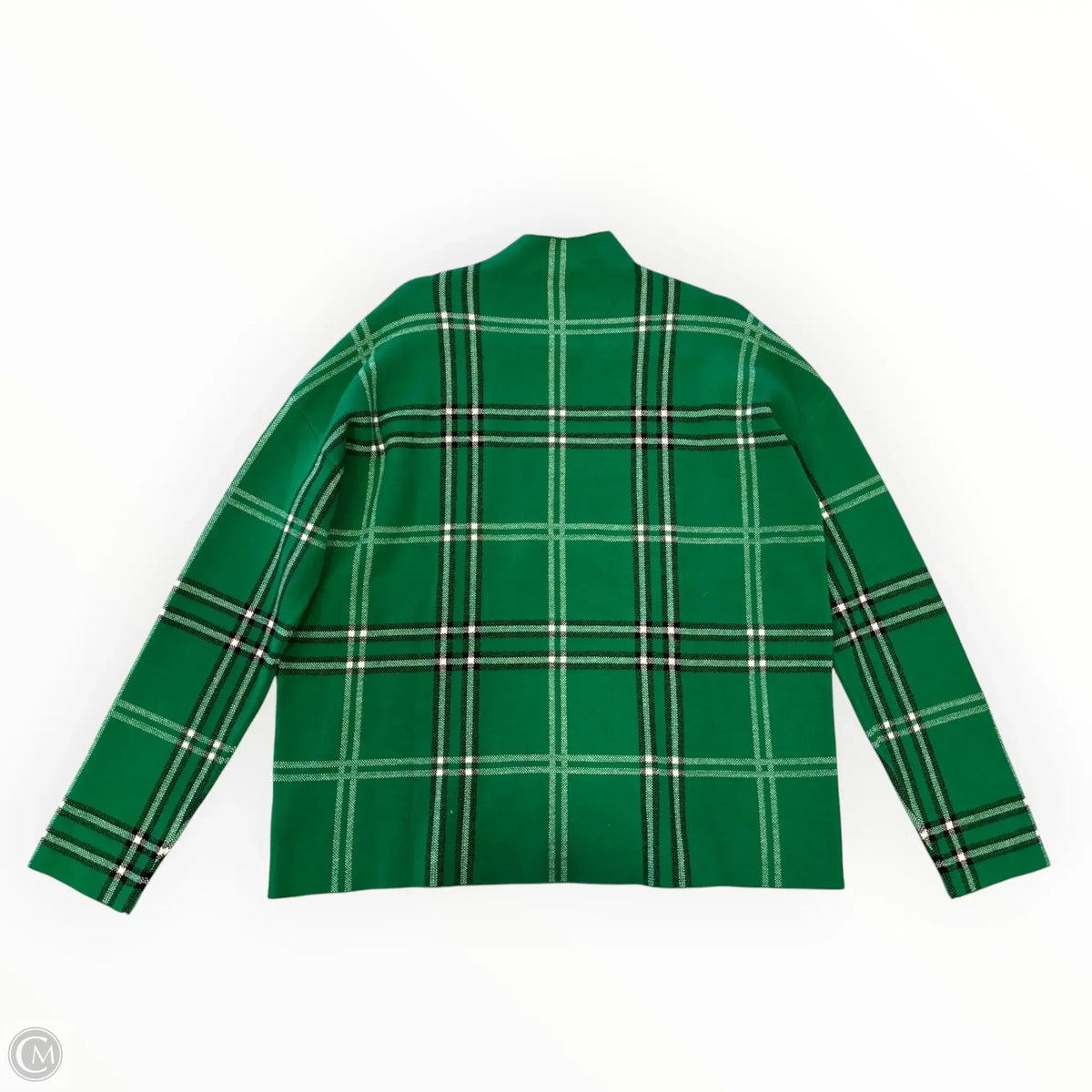Sweater By Nicole Miller In Plaid Pattern, Size: Xl