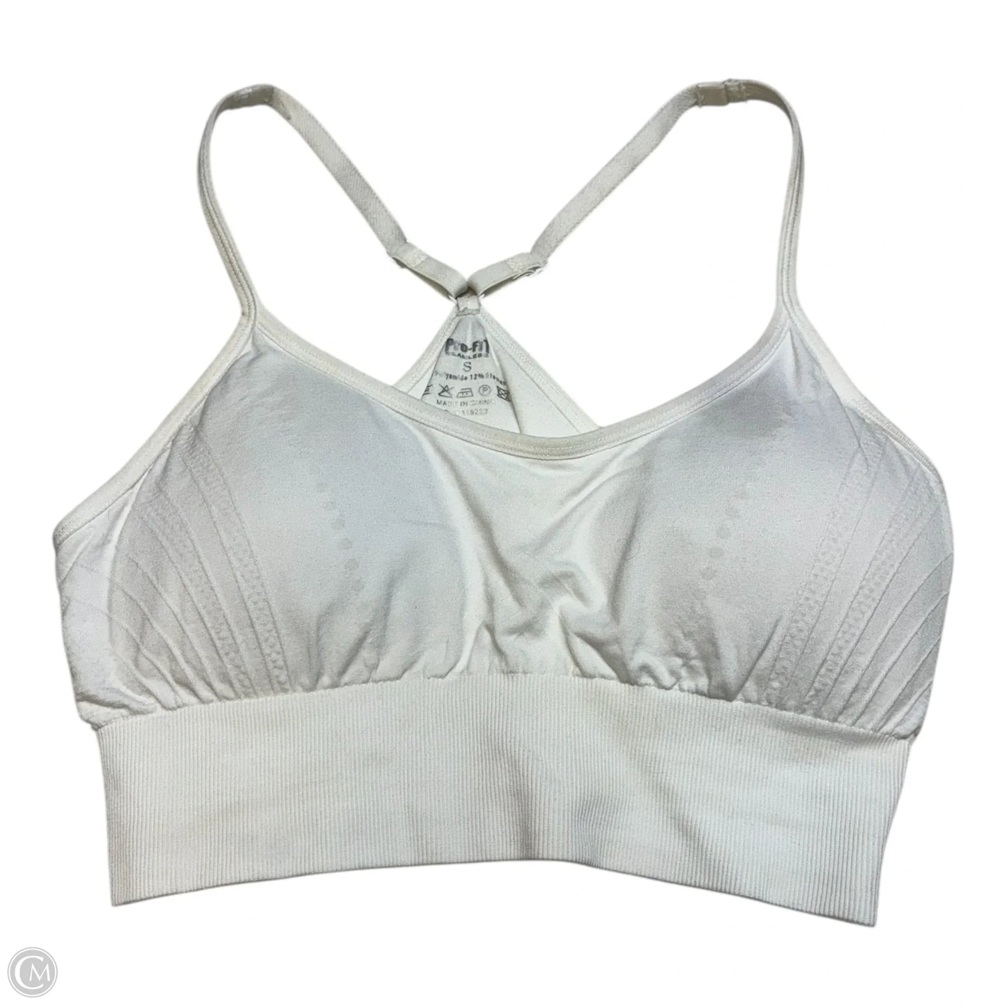 Athletic Bra By Pro-fit In White, Size: S