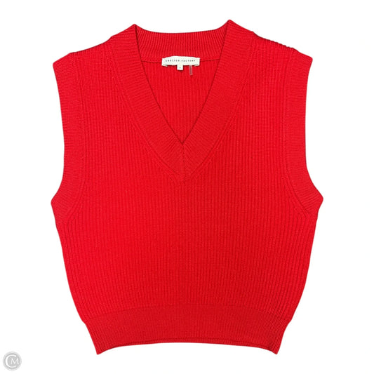 Vest Sweater By English Factory In Red, Size: S